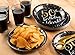 Juvale 50th Birthday Dinner Plates with Gold Stars - Black, 9 in, 80 Count - Disposable Dinner Plates for 50th Birthday Party