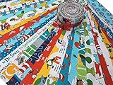 DR. SEUSS Jelly Roll 2.5-inch Fabric Quilting Strips Assortment