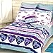 Girls PAISLEY PONY HORSE Purple & Blue HEARTS 6pc Comforter Set W/Sheets (Bed in a Bag) (Twin Size)