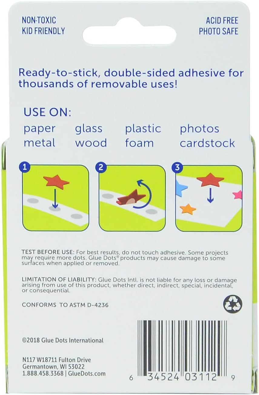 GLUE DOTS INTERNATIONAL 08248 Remove Adhesive Roll,200pc: Home Improvement