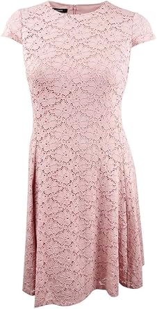 alfani lace fit & flare dress