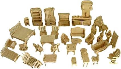 Amazon Co Jp Zeronowa ミニチュア ウッド クラフト 組み立て 手作り キット ドールハウス 家具 家電 カメラ