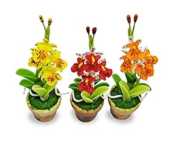 WitnyStore Tiny 2" High 3 Pieces Set Yellow Red