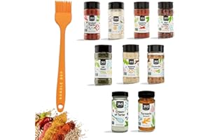 Premium Spices and Seasonings Sets - Variety Pack of 9 Essential Spices, Perfect Starter Spice Set for Pantry, Ideal New Home Gift for Men and Women Who Love to Cook - Spice Set by Bundle Bop