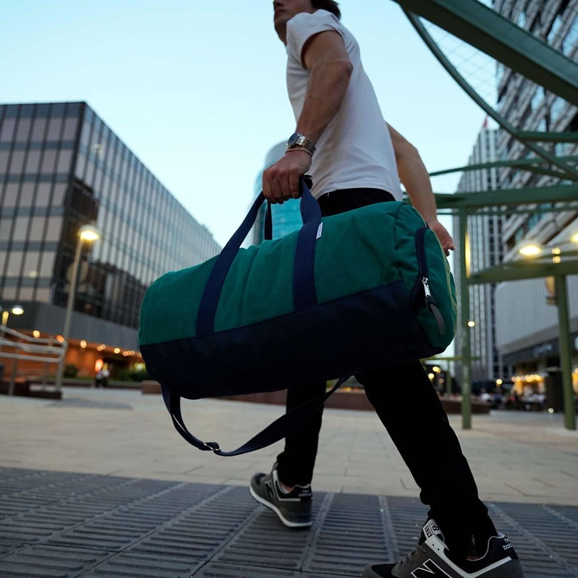  | Boarding Pass Forest Green "Work Hard, Play Hard" Duffel Bag | Travel Duffels