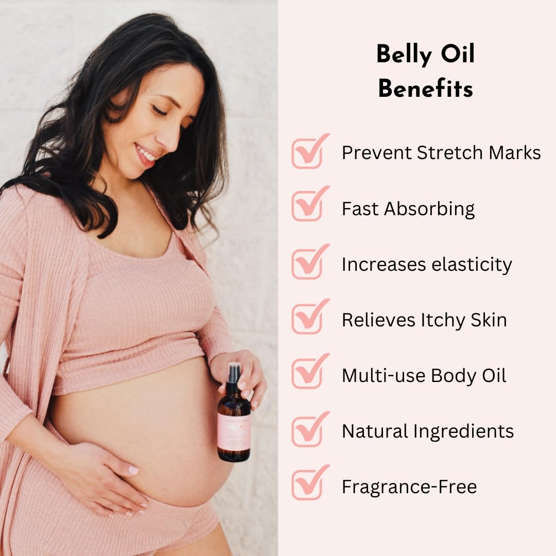Belly Bundle by Irene Organics - Organic Belly Butter and Oil for Pregnancy Stretch Mark Prevention and Treatment - Award Winning Skincare For Pregnancy and Postpartum - Mother's Day Gift Set (Small)