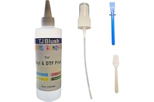 TJ Blush Heat Transfer Vinyl Remover and DTF Prints Remover, 200ml/6.7oz with Spray Nozzle and Scrapers
