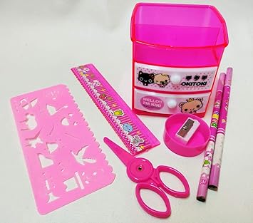 K M World Kid S Plastic Fancy Pen Holder Pencil Stand With Drawer