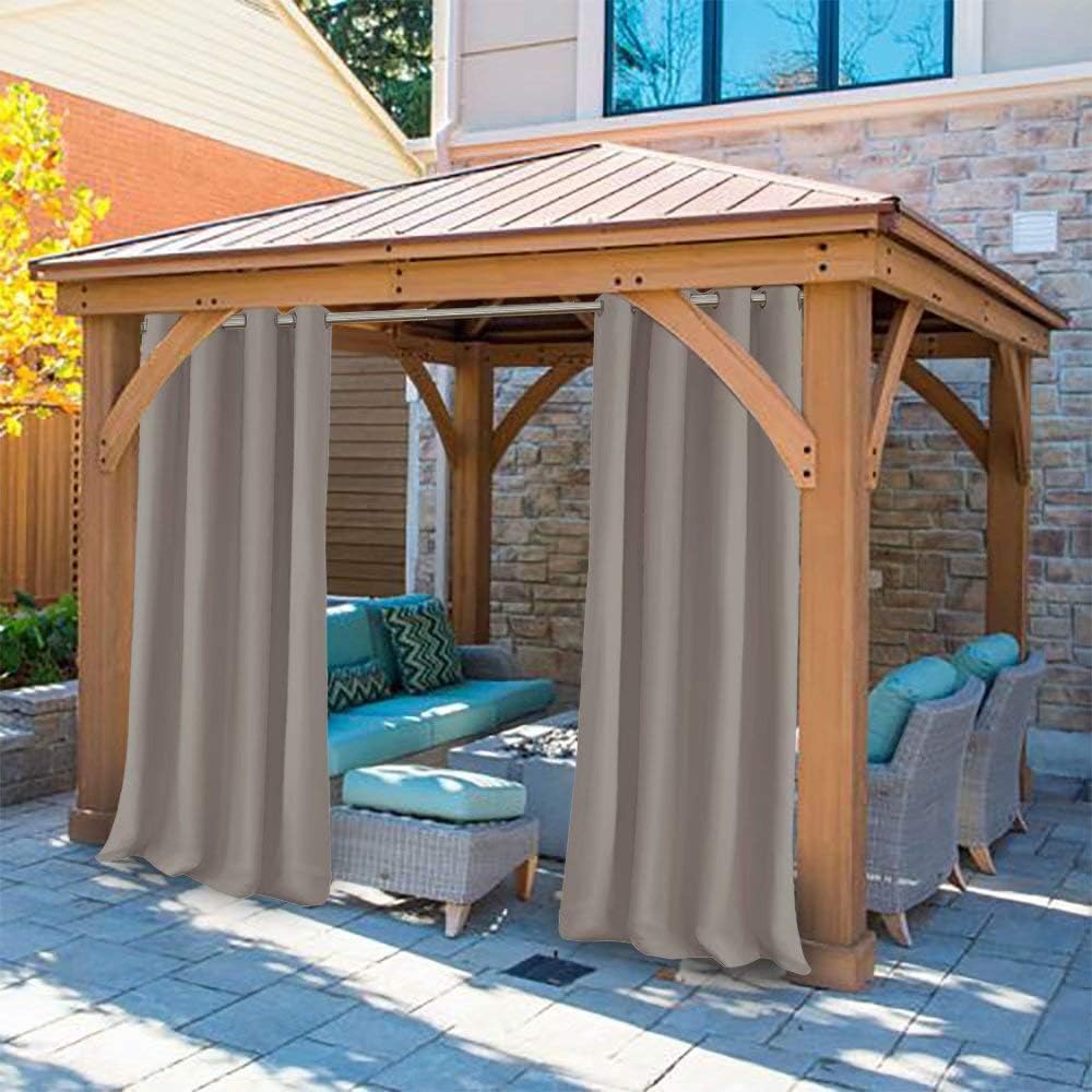 DOMDIL Tenda da Esterno con Occhielli, Tenda da Giardino e Balcone