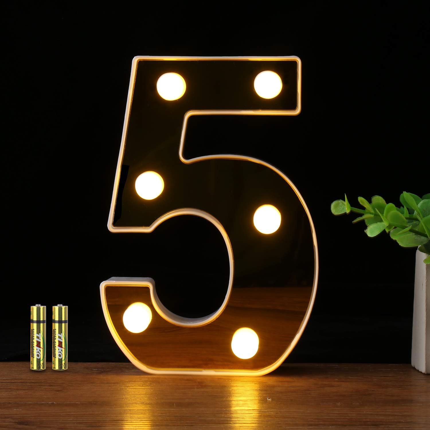HONPHIER® LED Number Lights Marquee Decoration Light Up Numbers Night