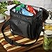 Fit & Fresh Small Cooler Bag Lunch Bag Insulated Tote Bag Soft Sided Thermal Bag for Men/Women/Work/Lunch/Fishing/Golfing/Beach/Camp/Picnic, Black