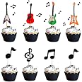 Rock Guitar Cupcake Toppers 24 Pack - Music Theme Party Decor For Birthday, Baby Shower, Wedding - View #10