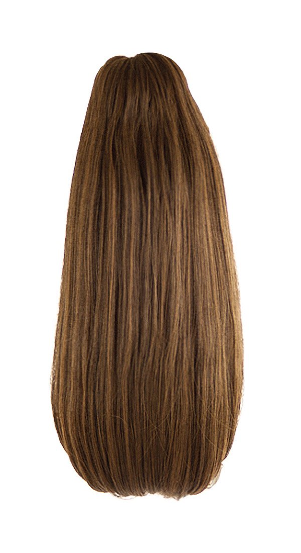 Pearl Claw Clip Ponytail (Dark Brown & Caramel)