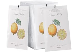 MYARO 12 Packs Lemon Scented Sachets for Drawer and Closet Air Freshener, Long-Lasting Sachets Bags Drawer deodorizers Fresh Scents, Home Fragrance Sachet for Lover