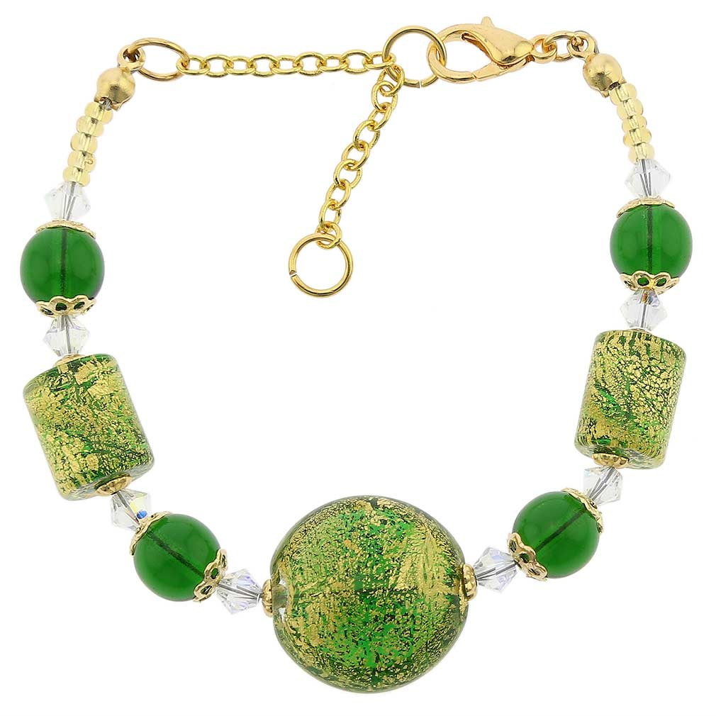 Glass Of Venice Murano Glass Ca D'oro Bracelet - Emerald Green