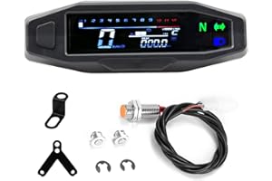 Carburetor Instrument-BUZHI Motorcycle RPM Gauge Digital Speedometer Odometer Electric Injection Carburetor Instrument Turn Signal Light Indicator Moto Accessories