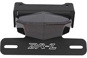FTQYZDP Tail Tidy Kit for DRZ400 DRZ400S DRZ400SM DRZ400E 2000-2024 2025. Fender Eliminator Kit equipped License Plate Holder and Integrated LED Tail Light, Brake & Turn Signals (Black)