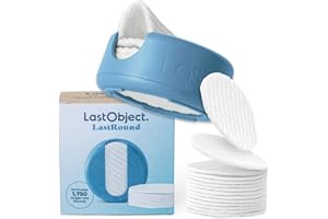 LastRound Reusable Makeup Remover Pads - 7 Washable Eco-Friendly Reusable Cotton Rounds for Face - Sustainable & Soft Cotton 