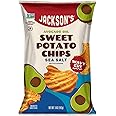 Jackson’s Wavy Sweet Potato Kettle Chips - with Sea Salt made with Premium Avocado Oil (5 oz, Pack of 7) - Allergen-friendly, Gluten Free, Peanut Free, Vegan, Paleo Friendly - Shark Tank Product