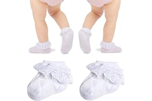Baby Girl Lace Socks Eyelet Ruffle Socks hakugoo 2/3/5/6 Pairs Princess Dress Socks Newborn Infant Toddler
