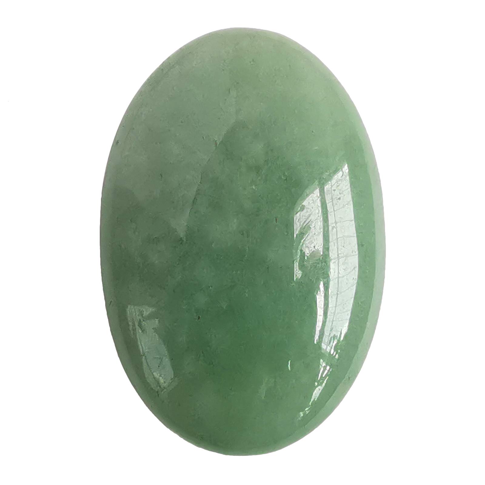 Manekieko Natural Green Aventurine Oval Palm Pocket Healing Crystal Spa Energy Stone,Healing Crystal for Therapy Geometry Chakra Balancing