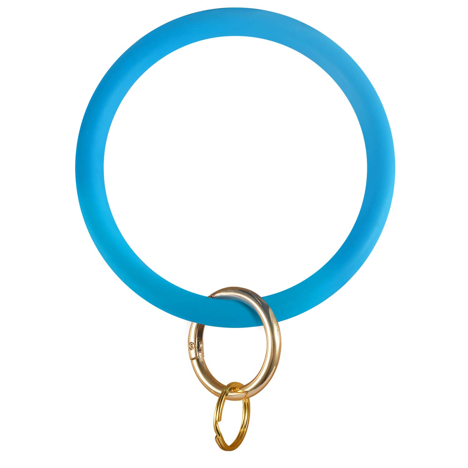 imeetu Wristlet Keychain Circle Keychain Leather/Silicone for Women