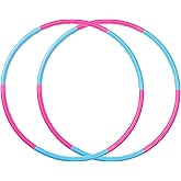 Liberry Kids Exercise Hoop, Detachable & Size Adjustable Toy Hoop, Professional Hoola Rings, Sport Gift in Blue, Pink