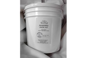 BELLA Rendered Duck Fat - 7 Lb Jar - Artisanal Cooking Fat for Frying and Sautéing, Rich Flavor, Low in Saturated Fats, Bulk Supply for Gourmet Cooking