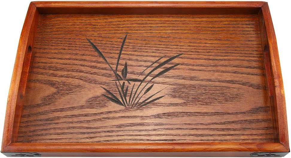 vassoio con maniglie in legno