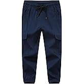 Boys Hiking Cargo Pants Boys Quick Dry Joggers Kids Pull On
