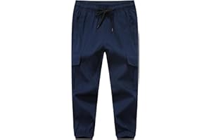 HONCAN Boys Hiking Cargo Pants Boys Quick Dry Joggers Kids Pull On