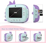 HiMont Kids Camera Instant Print Digital Camera 20MP 32G Green with No Ink view 7