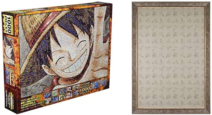 Amazon 1000 5 ワンピースモザイクアート ルフィ 専用フレーム付き ジグソーパズル おもちゃ