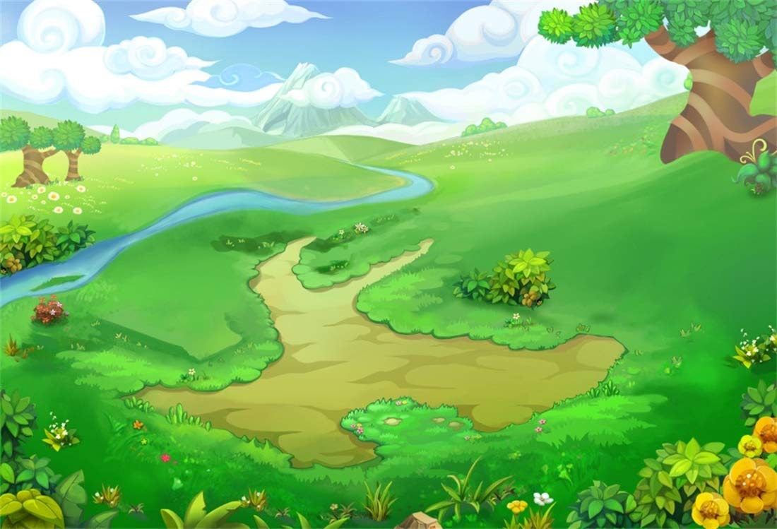 Buy Yeele 7x5ft Spring Photography Background River Anime Comic Grassland High Mountain Painting Flowers Trees Photo Backdrops Portrait Shooting Studio Props Wallpaper Online At Low Price In India Yeele Camera Reviews