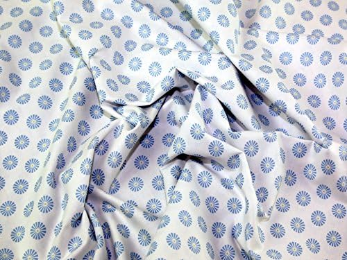 Amazon Com Gutermann Ring A Roses Summer Loft Ring Of Flowers Poplin Quilting Fabric Pastel Blue Per Fat Quarter