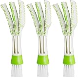 SENHAI Mini Duster for Car Air Vent, Set of 3 Automotive Air Conditioner Cleaner and Brush, Dust Collector Cleaning Cloth Too