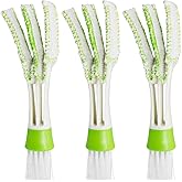 SENHAI Mini Duster for Car Air Vent, Set of 3 Automotive Air Conditioner Cleaner and Brush, Dust Collector Cleaning Cloth Too