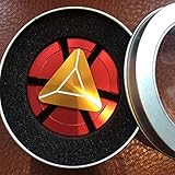 Fidget Spinner Iron Man, Super Hero Custom Round Shaped Hand Spinner with Ceramic Bearing, Metal and Durable. Stress Reducer Toy & Finger Gyro for ADHD, ADD, Anxiety (Marvels Avengers, Gold-Red)