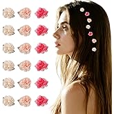 18pcs Mini Flower Hair Clips For Women Spring Floral Hairpins Flower Hair Accessories Alligator Clips For Bride Wedding