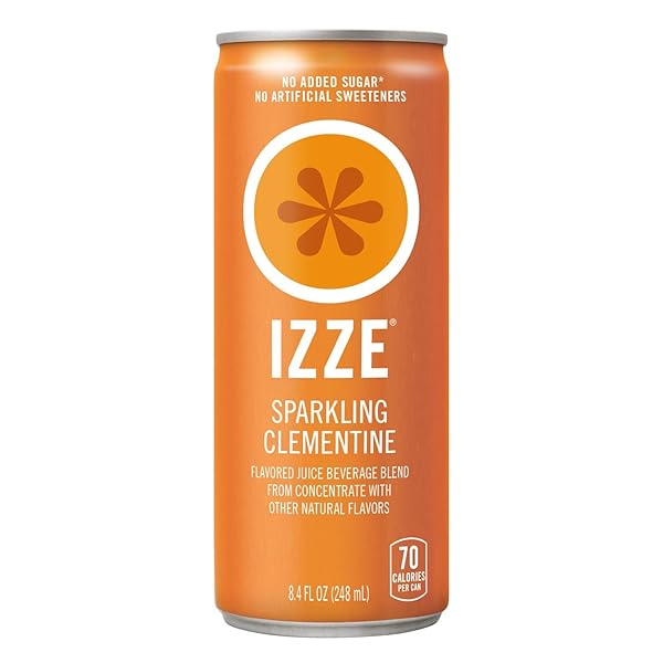 IZZE SPARKLING JUICE BEVERAGE BLEND, DAWN VARIETY PACK, MANGO, CLEMENTINE, STRAWBERRY, POMEGRANATE, NO SUGAR ADDED, 8.4 FL OZ, 24 CANS