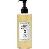 Atom Fresh Fine Fragrance Body Wash – Sweet Jam Jasmine Scent | Gentle Amino-Acid Cleanser with Oat, Soapberry & Vitamin E | Plant-Based & Sulfate-Free, 16.94 fl oz