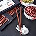 Antner 5 Pair Hardwood Chopsticks Hand-Carved Chopsticks with Gift Box