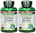 Nature's Bounty Ginkgo Biloba 60mg, 400 Capsules (2 X 200 Count Bottles)