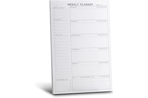 UtyTrees Weekly Planner Pad, Planning Pad, 6.7" x 9.8" 58 Undated Tear Off Sheets, Organizer, Productivity Tracker for Organizing Goals, Tasks, Ideas, Notes, To Do Lists, Office Organization