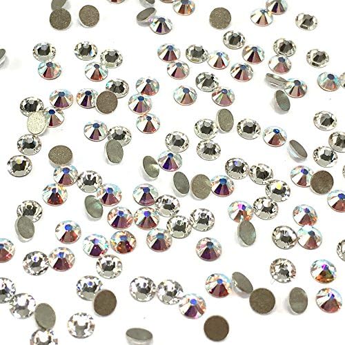 CRYSTAL (001) clear / CRYSTAL AB (001 AB) Mixed colors 2058 ss6 (2.0 mm) Swarovski Nail Art Tiny Small Flatbacks No Hotfix Rhinestones 144 pcs (1 gross)