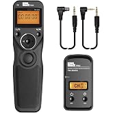 Wireless Shutter Release Comaptible for Canon, Pixel TW-283 E3/N3 Wireless Remote Control Timer Shutter Release Cable Compatible for Canon EOS 1300D 1100D 760D 750D 5D IV III 1D 6D II 7D