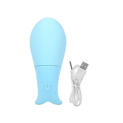 BiFunnyual Toys Cute Fish 10 Mode Stimulator Erotic Massage Funny Women Products Female Manual,Blue