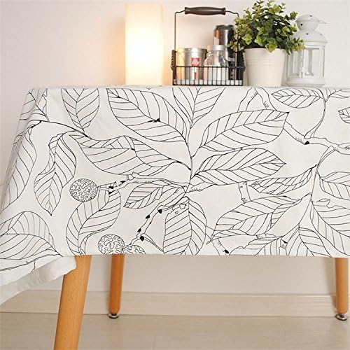 SiYANG"LinenTablecloth Rectangular Polyester Tablecloth (White,39.4x55.1In)