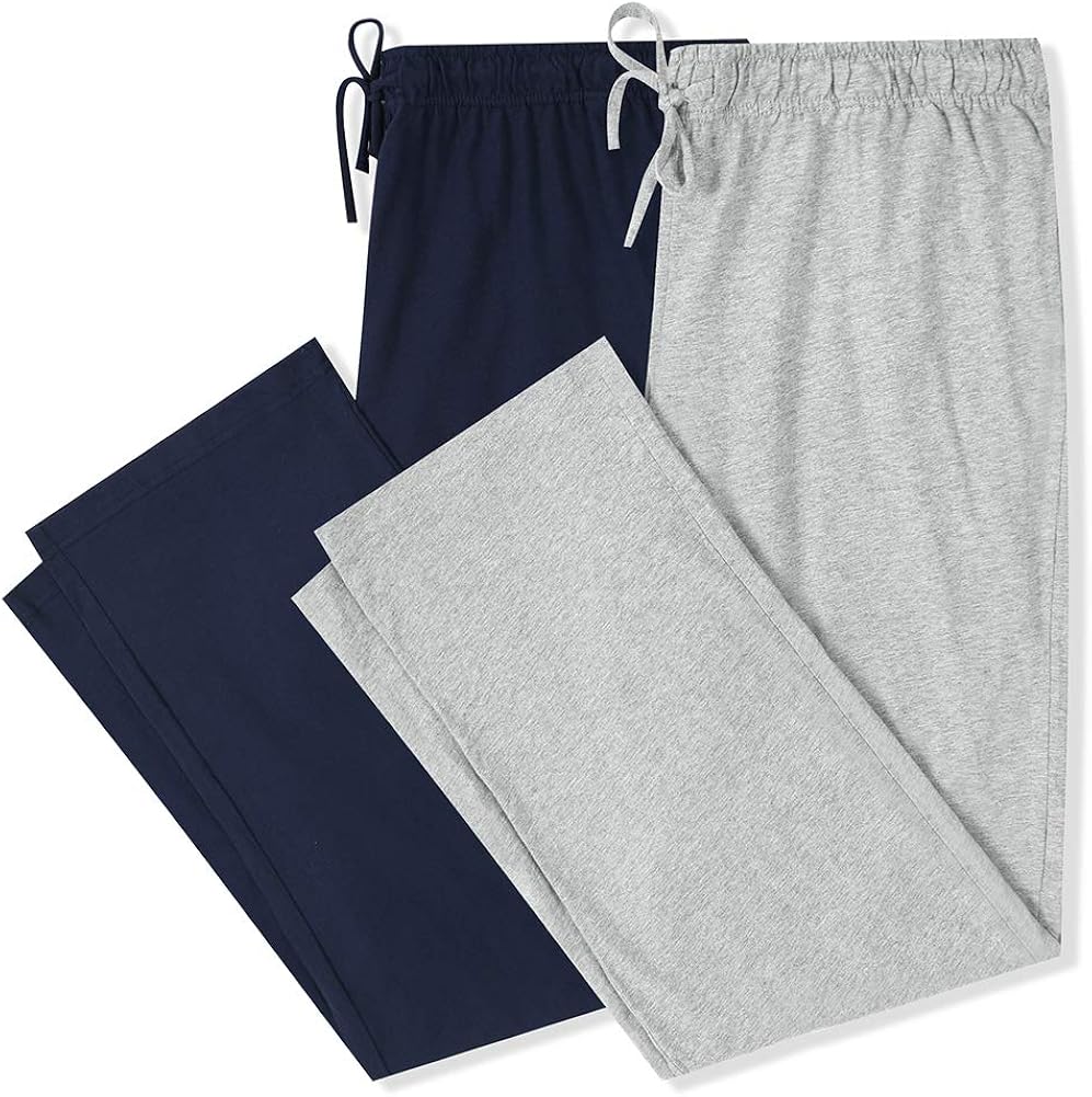 U2SKIIN Mens Cotton Pajama Pants, Lightweight Lounge Pant with Pockets Soft Sleep Pj Bottoms for Men at  Men’s Clothing store