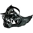 Beyond Collectibles Japanese Monster Hannya Mask Demon Oni Samurai Half Face Shield (Black), One size fit most…
